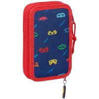 PJ Masks Trousse d'école PJ Masks Ready bleu marine 12.5 x 19.5 x 4 cm 28 pièces