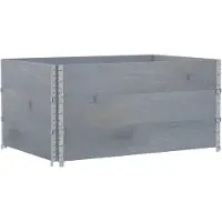 vidaXL Jardinière gris 120x80 cm bois massif de pin