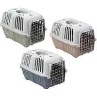 Aimé Caisse de transport - AIMÉ - PRATIKO pour chiens et chats en plastique. 48 x 31 x 32 cm. Porte en métal.