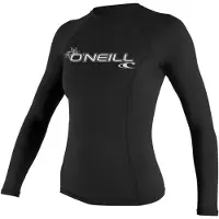 O'Neill Basic Skins Crew Long Sleeve Rash Guard Noir XL Femme