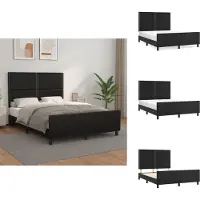 vidaXL Sommier avec tête de lit noir 140x200 cm similicuir
