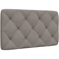 vidaXL Coussin de tête de lit Taupe 80 cm Tissu