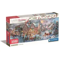 Clementoni Puzzle Panorama Getting Ready for Christmas 1000 pièces