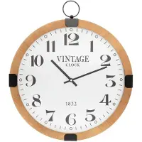 Atmosphera Horloge murale vintage silencieuse, Horloge de cuisine et de salon, Diamètre 38 cm