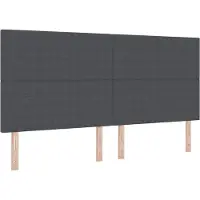 vidaXL Tête de lit gris foncé 200 cm en velours côtelé