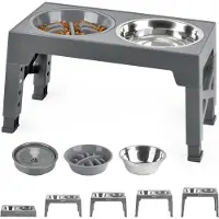 OEM Lit pour chien - 1 support en acier - Anti-choc - Imperméable - Réglable sur 5 hauteurs - Orthopédique