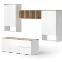Vicco Mur de salon Wido Blanc/Sonoma 5 pièces, Model 51724