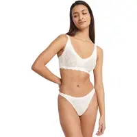 Sloggi Soutien-gorge 'ZERO Feel Bliss' gris foncé / blanc cassé