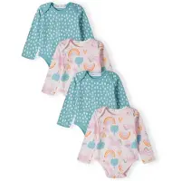 MINOTI Barboteuse / body bleu cyan / mélange de couleurs / rosé