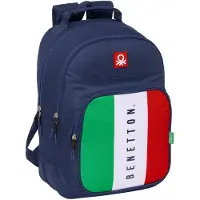 Safta Benetton Flag 20l 27x33x10 Cm Backpack Bleu Enfants