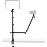 Vijim LS11 double bras de trépied réglable avec pince de table