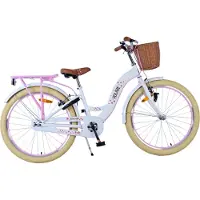 Volare Vélo enfant Blossom pour fille - 24 pouces en blanc avec freins à main