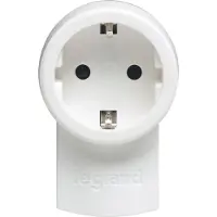 Legrand Fiche de sécurité avec prise de courant, fiche double fonction, standard allemand, 2P + E, 16A blanc/gris, 050462