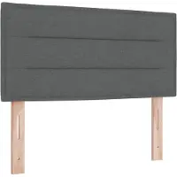vidaXL , tête de lit, gris foncé, tissu