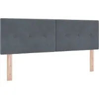 vidaXL Tête de lit gris foncé 144 cm velours