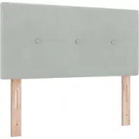 vidaXL Tête de lit gris clair 100 cm velours