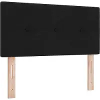 vidaXL Tête de lit réglable en hauteur avec tête de lit Noir 80 cm Tissu