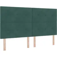 vidaXL Tête de lit vert foncé 180 cm velours