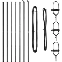 vidaXL Poteaux de clôture 7 pcs Gris Ø32mm 150 cm Acier galvanisé