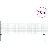 vidaXL Clôture en fil de fer soudé avec poteaux 10 x 0,5 m (L x H)