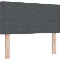 vidaXL Tête de lit gris foncé 90 cm en velours côtelé