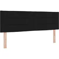 vidaXL , tête de lit, noir, tissu