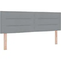 vidaXL , tête de lit, gris clair, tissu
