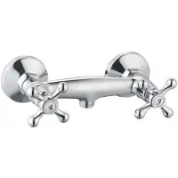 Rousseau Robinet de Douche à Deux Manettes Rousseau Beverley en Laiton Métallique - 15 cm