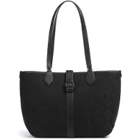 Kate spade Cabas 'Spade Flower Jacquard Medium Open Tote' anthracite / noir