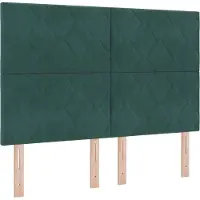vidaXL Tête de lit vert foncé 144 cm velours