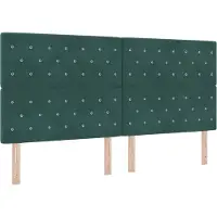 vidaXL Tête de lit vert foncé 200 cm velours