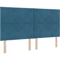vidaXL Tête de lit bleu foncé 180 cm velours