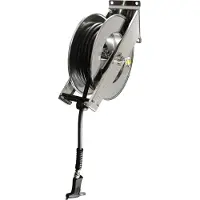 Saro Enrouleur de tuyau + tuyau (15 m) + pistolet, MARLON