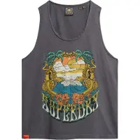 Superdry Femme Débardeur à dos Nageur et Motif Psych Gris Foncé Taille: 38