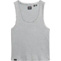 Superdry Femme Débardeur à Liseré en Dentelle Vintage Grey Taille: 42