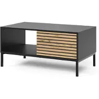 Vicco Table basse Eliza Chêne doré/anthracite 90x50cm avec un tiroir, Model 55181