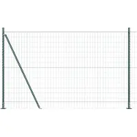 vidaXL Clôture en fil de fer soudé avec socle en béton 10 x 1,6 m (L x H)