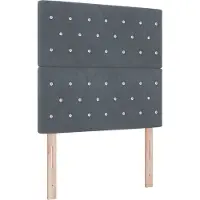 vidaXL Tête de lit gris foncé 90 cm velours