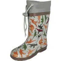 Beck Bottes en caoutchouc 'Dinoland' cognac / gris / vert / orange