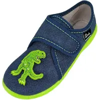 Beck Pantoufle 'Creepy' bleu foncé / vert clair / noir
