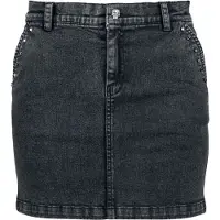 Rock Rebel by EMP Jupe courte de - Jupe Cloutée - S - XL - pour Femme - gris foncé - Taille S