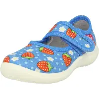 Beck Pantoufle 'Erdbeere' bleu clair / vert clair / rouge / blanc
