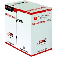 Techly Câble réseau rigide catégorie 6 UTP ITP6-CCA-305-BL Bleu 305 m