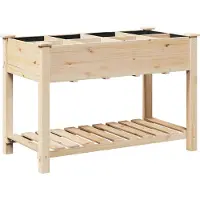 vidaXL Jardinière avec Grilles 115 x 59 x 76 cm en Bois Massif de Sapin