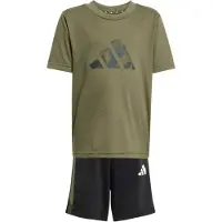 Adidas Train Essentials Camo Print Set Vert 3-4 Years Enfants