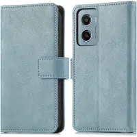 IMoshion Étui de télephone portefeuille de luxe Motorola Moto G05 / E15 - Bleu clair