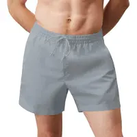 Calvin Klein Core Logo Medium Drawstring Swimming Shorts Gris S Homme