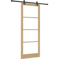 vidaXL Porte coulissante ORKDAL, 93 x 232 cm, en bois massif de pin et avec vitre