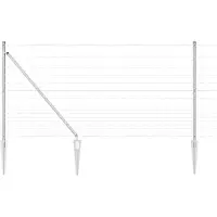 vidaXL Clôture en fil barbelé avec piquets, 25 x 1,2 m, acier galvanisé, argenté