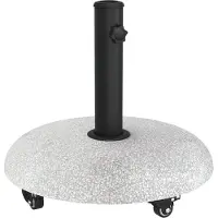 vidaXL Pied de parasol 21 kg, béton gris clair, rond